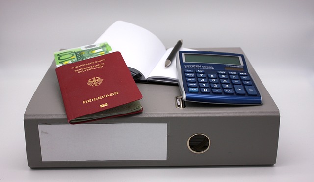 calculator and passport