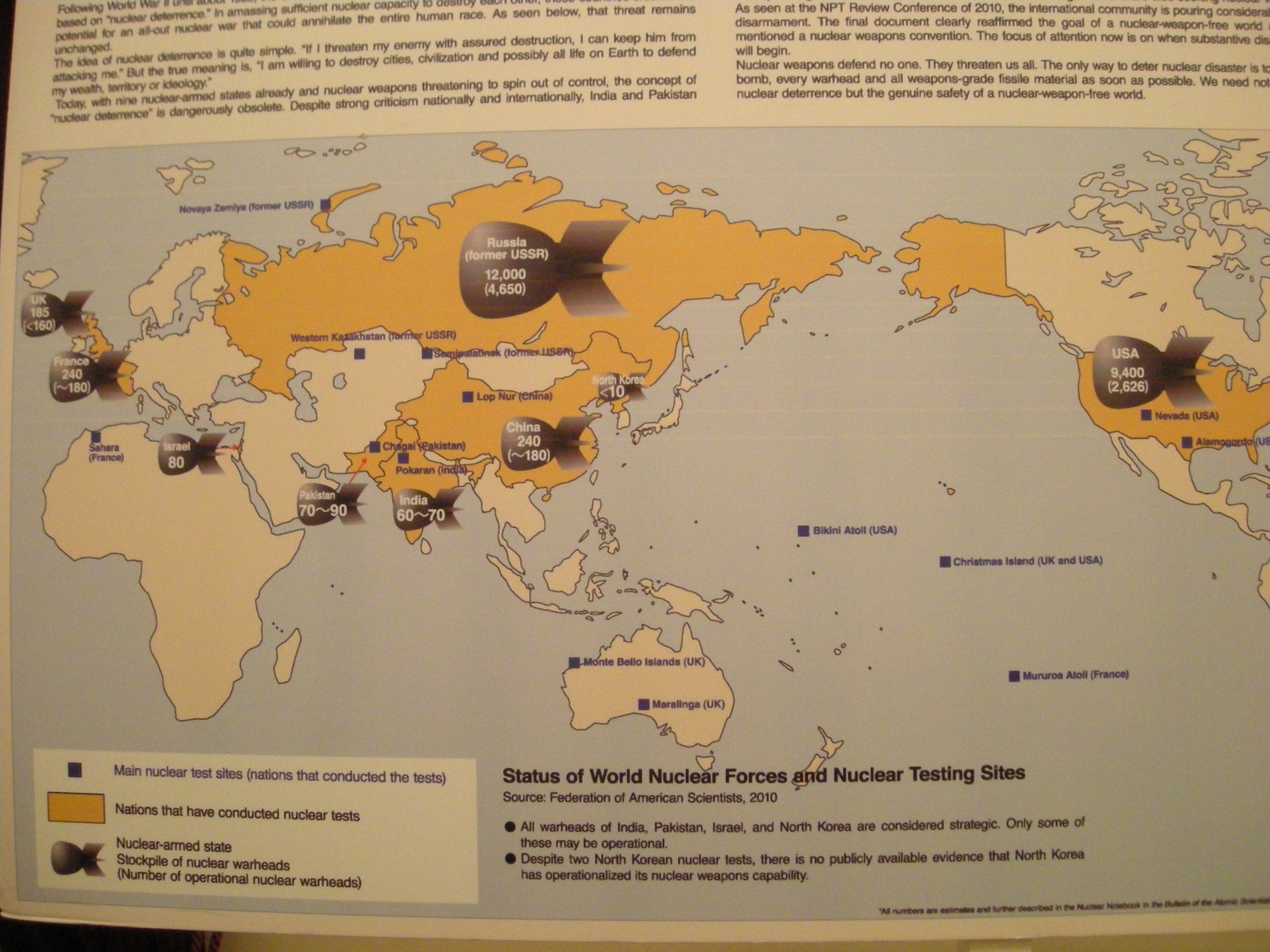 Countries with nuclear bombs